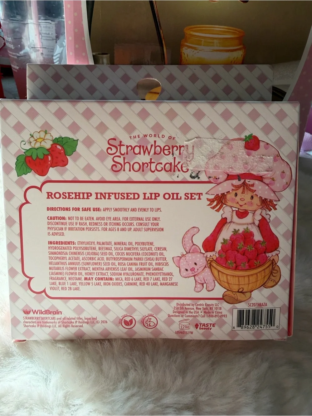 Strawberry Shortcake Rosehip Infused Lip Oil Set - Pink
